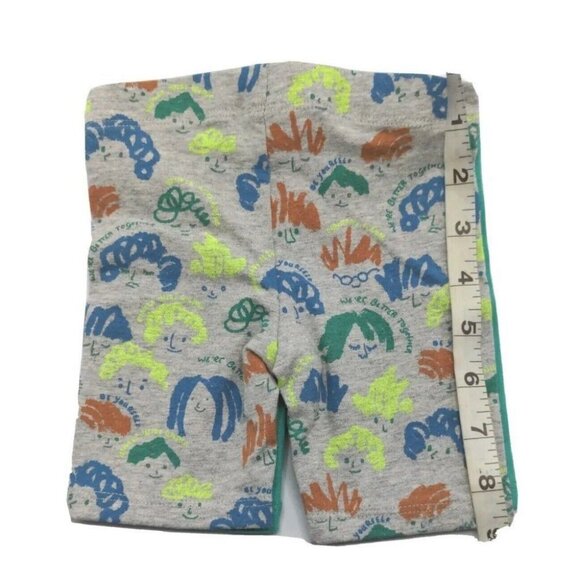Open Edit Nordstrom Baby Clothes Top & Two Shorts Set 6M Green Multicolor NEW - Picture 8 of 10